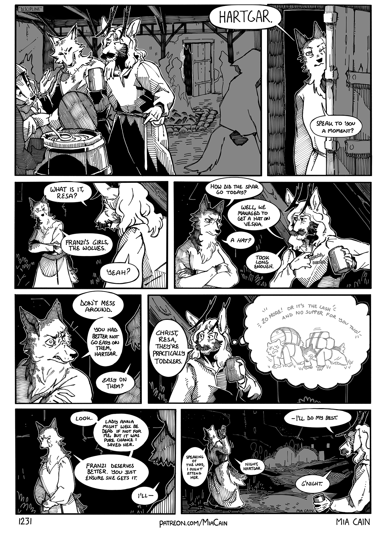 Resa acts like a hardass to Hartgar.