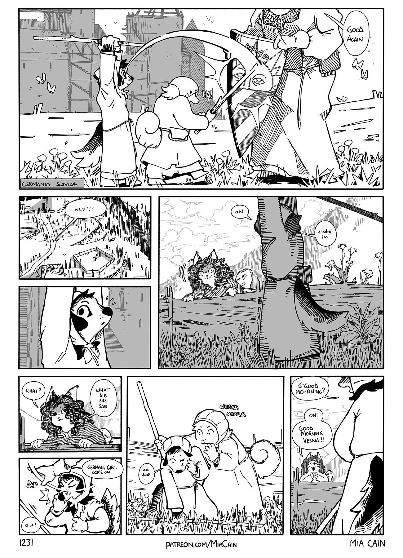 Hartgar drills the puppies on warfare