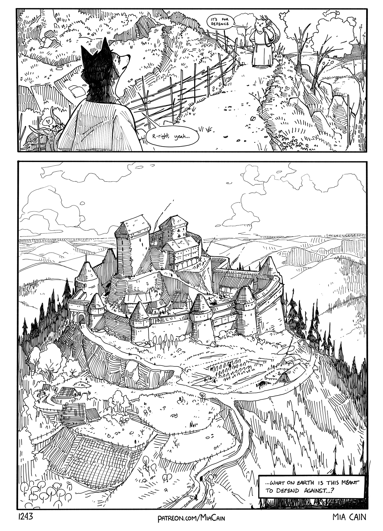 Vesna is frustrated by how high up the castle is.