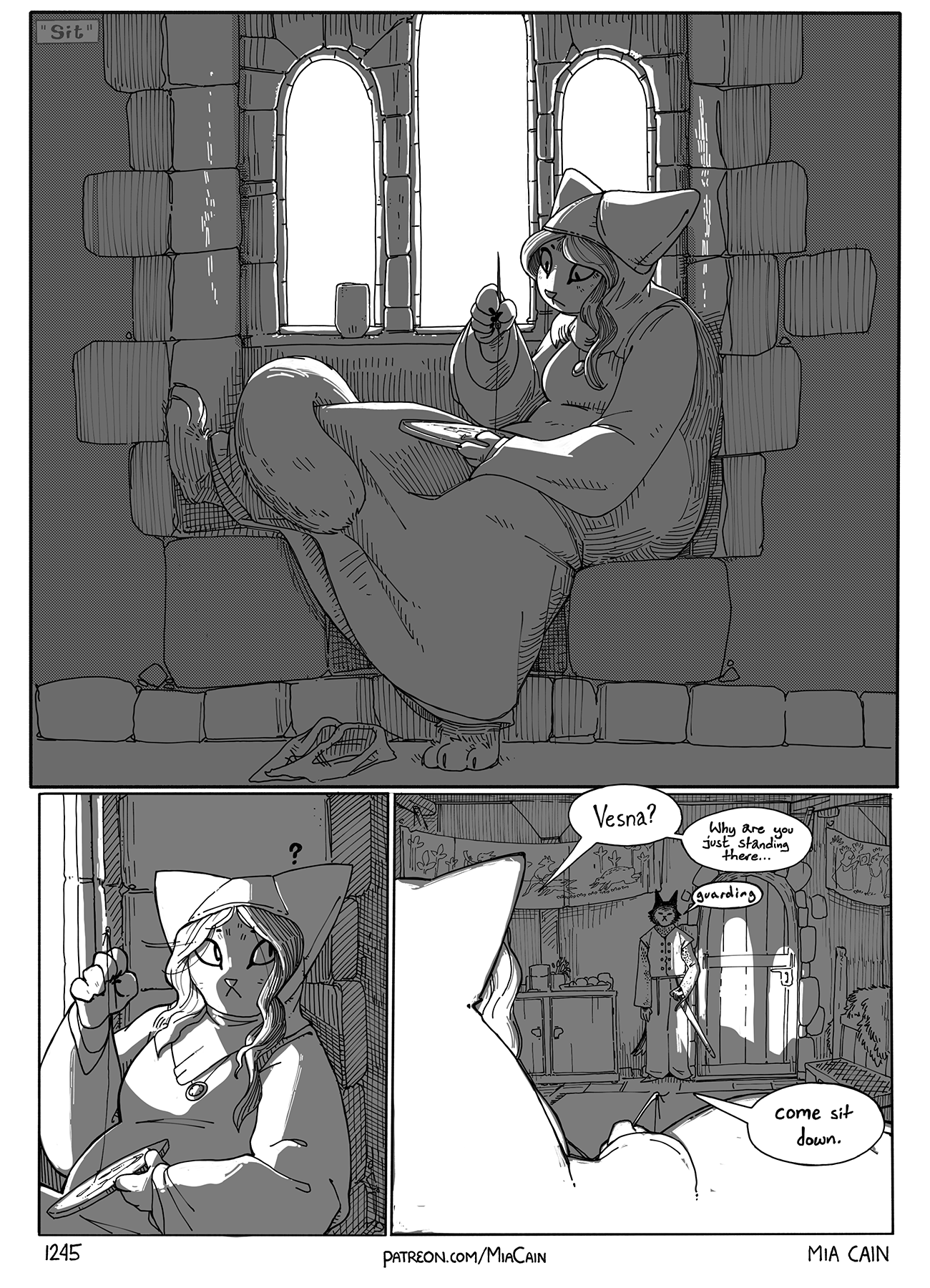 Vesna guards her lady Franzi's door.