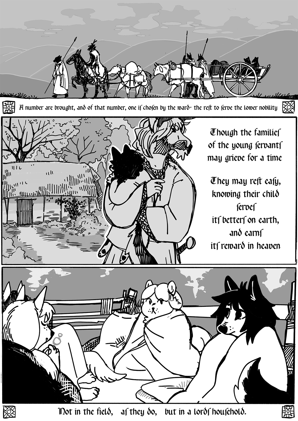 A young vesna is taken south in a cart.